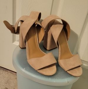 ASOS Criss-Cross Nude Heels